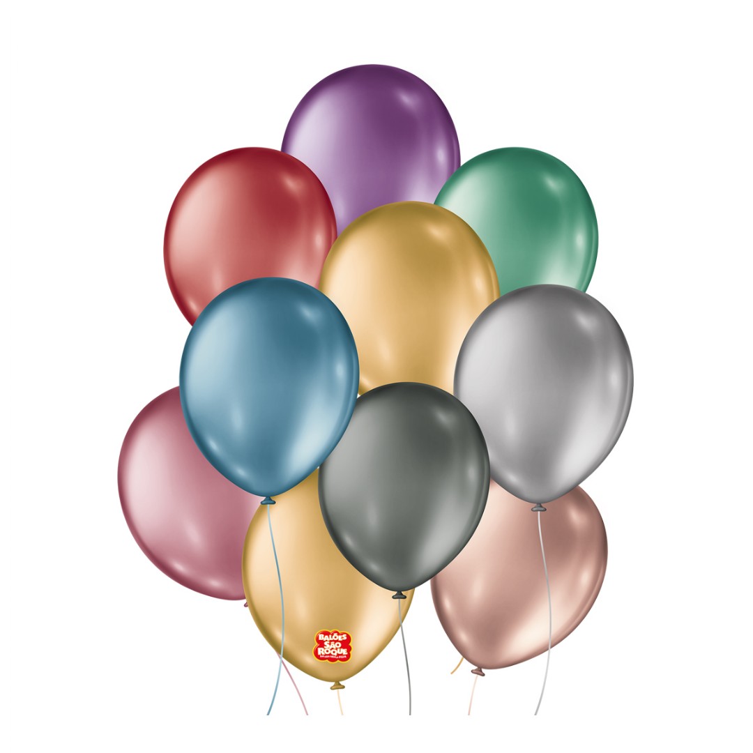 Balão Metallic 11'' - Balões São Roque - c/25