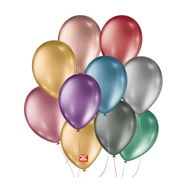 Balão Metallic 9'' - Balões São Roque - c/25