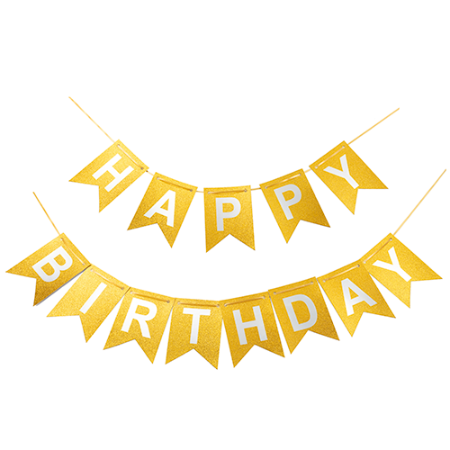 Faixa Happy Birthday Com Glitter