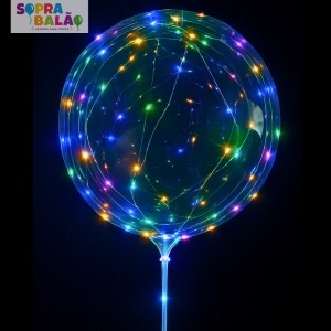 Bal�o bolha com led transparente