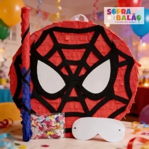 Pinhata Homem aranha + bast�o + confetes
