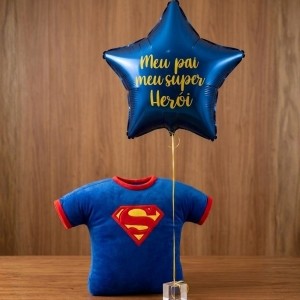 Bal�o "Meu pai Meu super her�i" + almofada