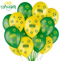 Bal�o Latex Sortidos Brasil 9"