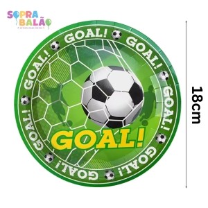 Prato futebol "GOAL" c/10un