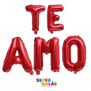 BAL�O METALIZADO "TE AMO" 16"